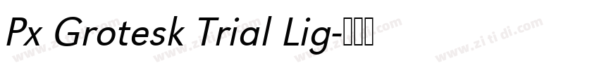 Px Grotesk Trial Lig字体转换